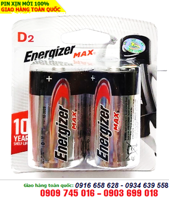 Energizer E95-BP2; Pin đại D 1.5v Alkaline Energizer E95, LR20 chính hãng (Vỉ 2viên)